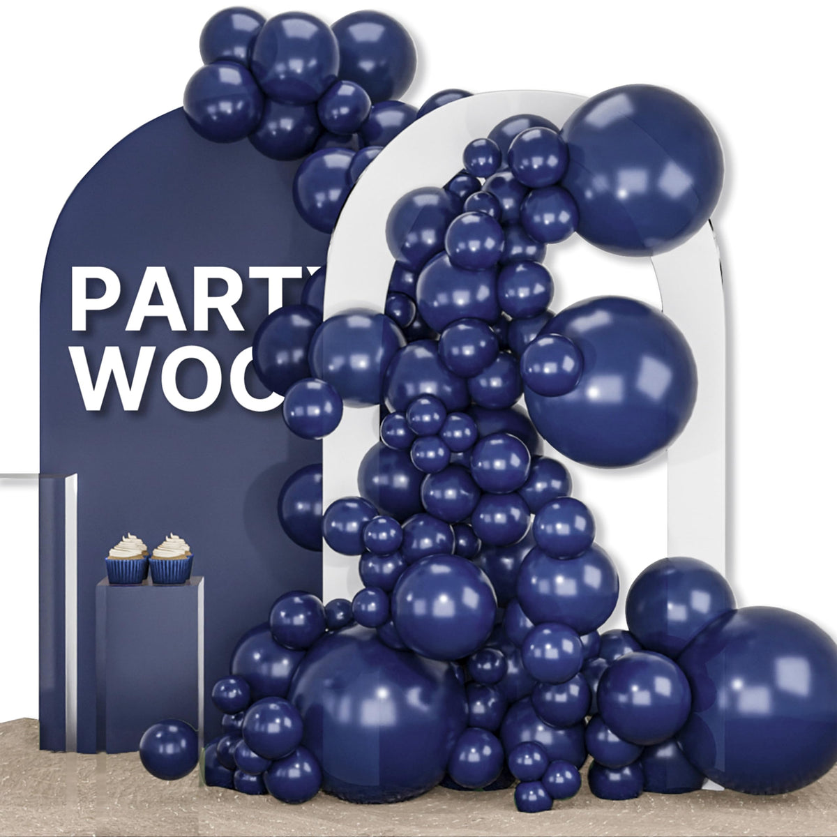 PartyWoo Assorted Colors Rainbow Balloons 50pcs Multicolor Colorful Color