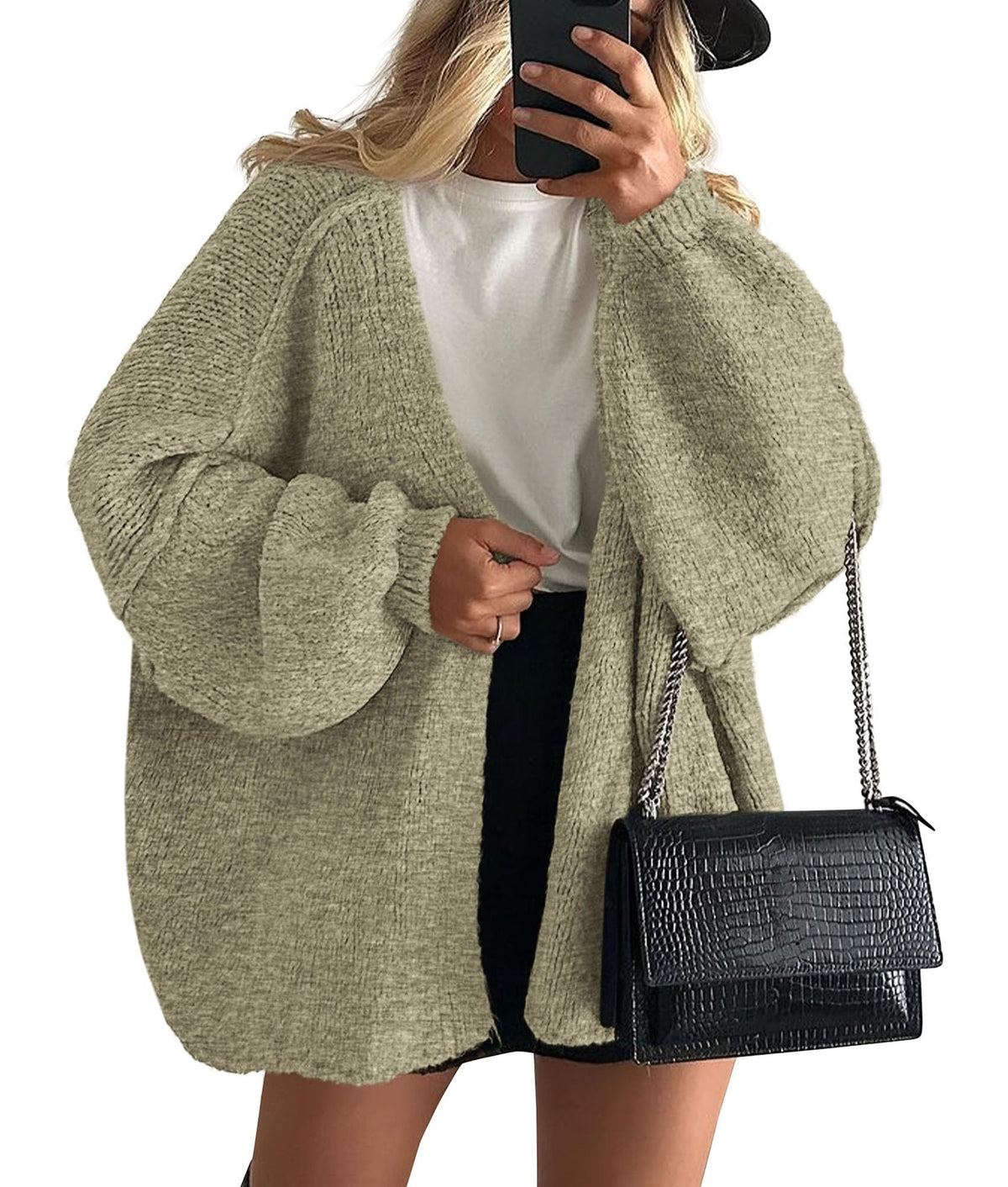 PRETTYGARDEN Womens Open Front Oversized Cardigan Sweaters