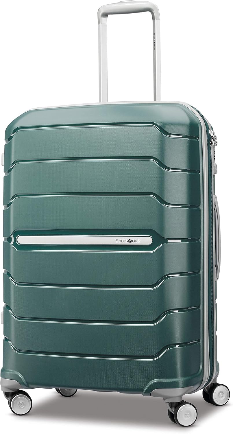 Samsonite Freeform Medium Luggage with Dual 360° Spinner Wheels - Checked Suitcase - TSA Lock, Airline-Approved - Lightweight Durable Polypropylene Expandable Hardshell - Amethyst Purple
