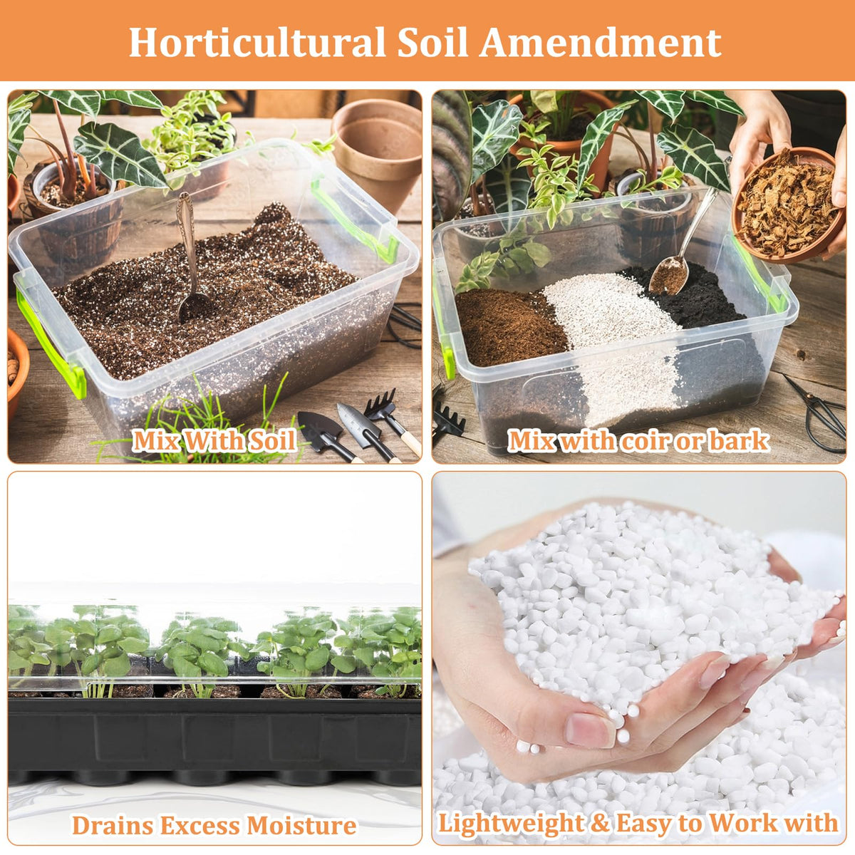 Legigo 4 Quarts Organic Perlite for Plants Indoor, Soil Mix Amendment Father Jim Norris notebooks