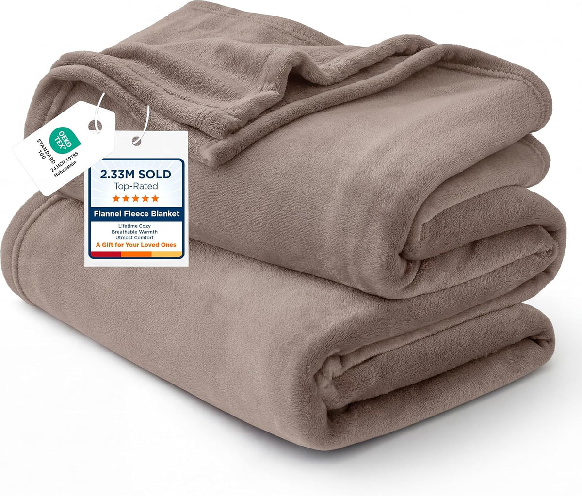 Bedsure Fleece Bed Blankets Queen Size Grey - Soft Cozy Warm Halloween Fall Throw Blanket Lightweight Room Home Decor, Christmas Decorations Gifts for Women and Men, 90x90 inches