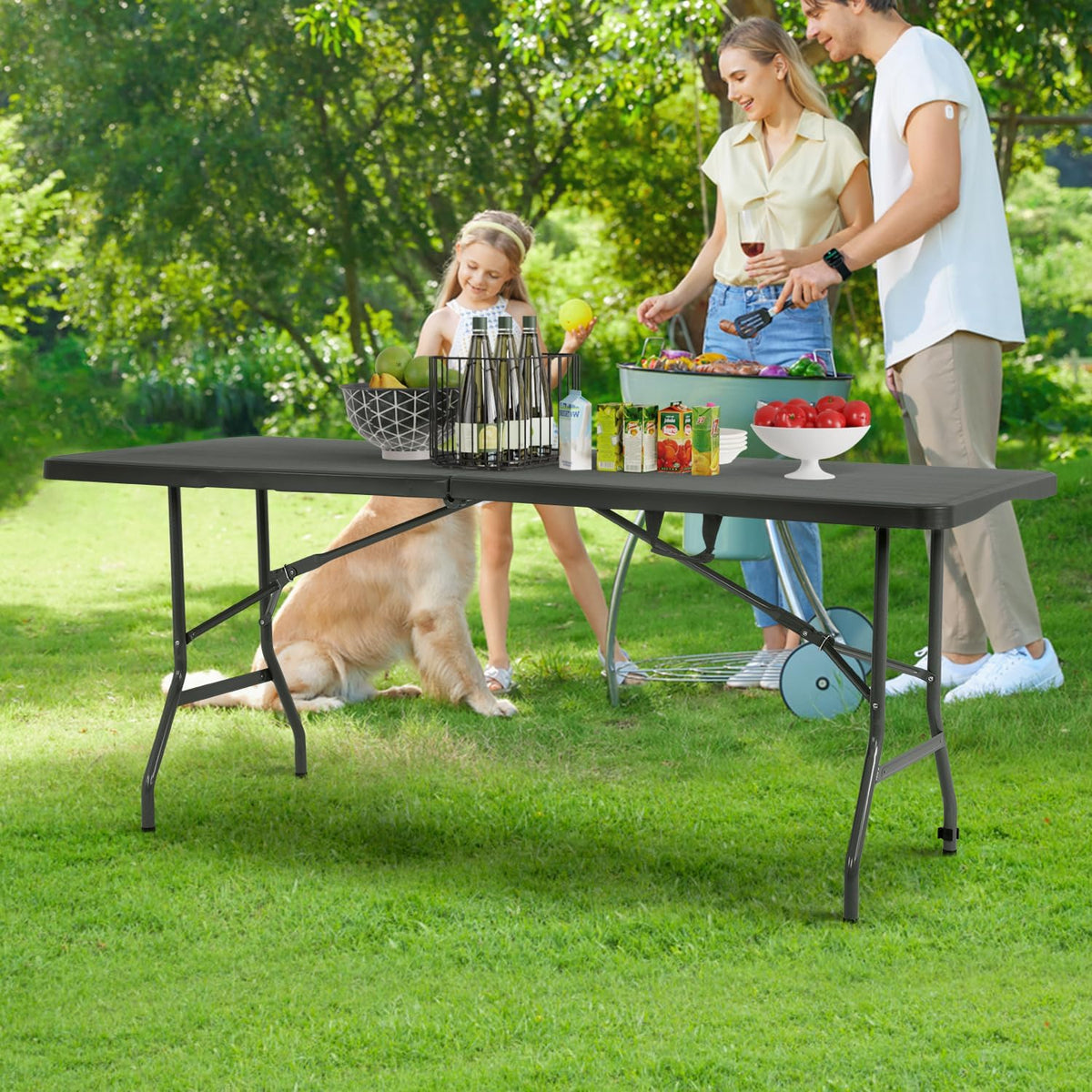 BestOffice | 6FT Folding Table | Black | Portable Plastic Table Father Jim Norris notebooks