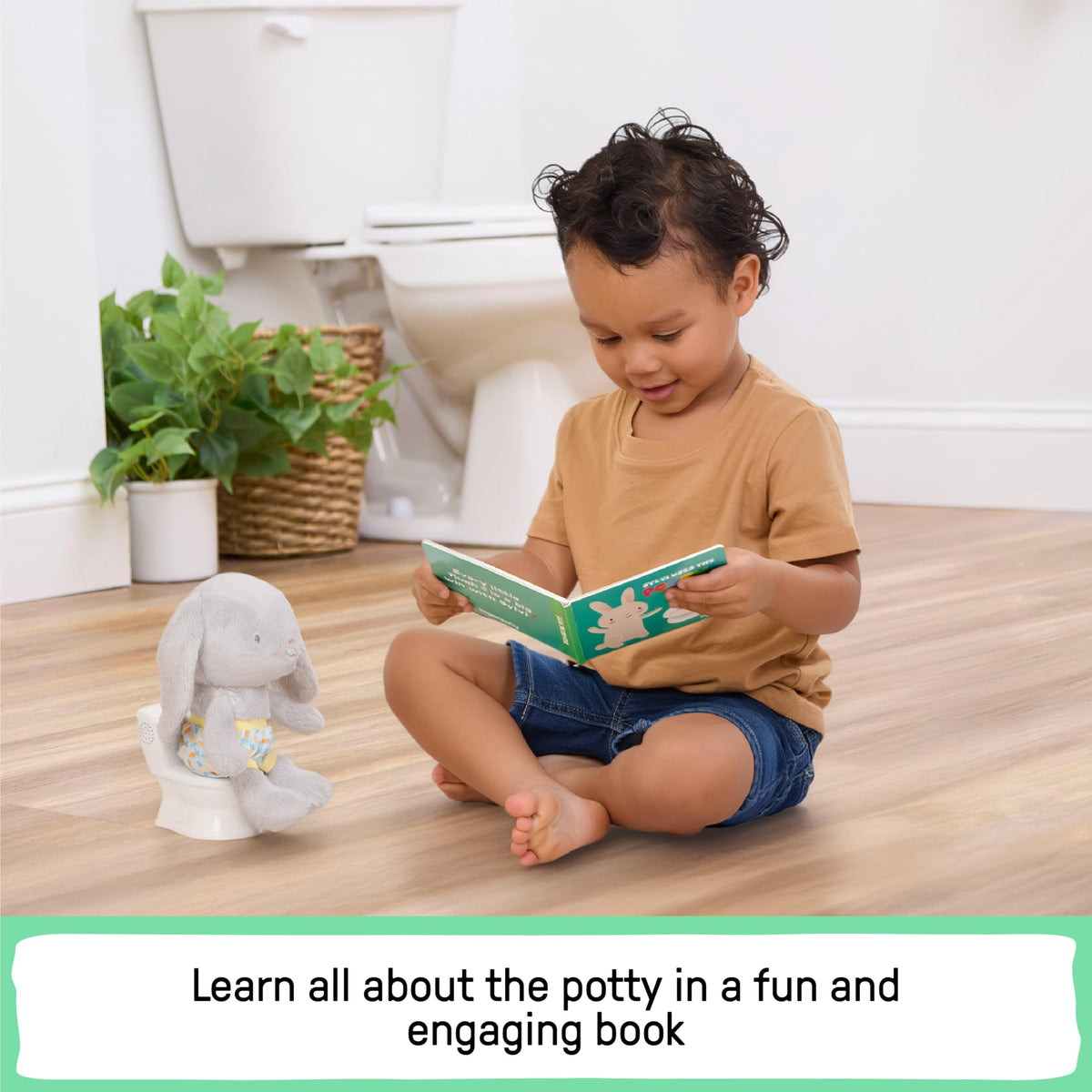 Ingenuity My Size Potty Training Toilet Kit with Sylvi Potty Training Book, Makes Learning
