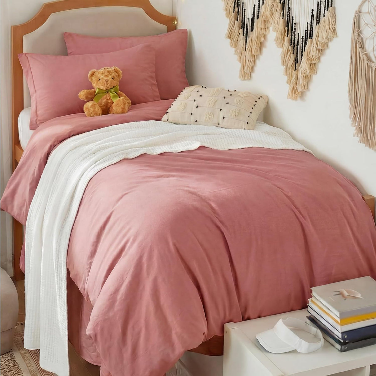 Bedsure Skipper Blue Duvet Cover Queen Size - 3 Pieces Prewashed Cotton-Like Polyester Extra Soft Bedding Set, Includes 1 Duvet Cover 90x90 Inches with Zipper Closure & 2 Pillow Shams, No Comforter