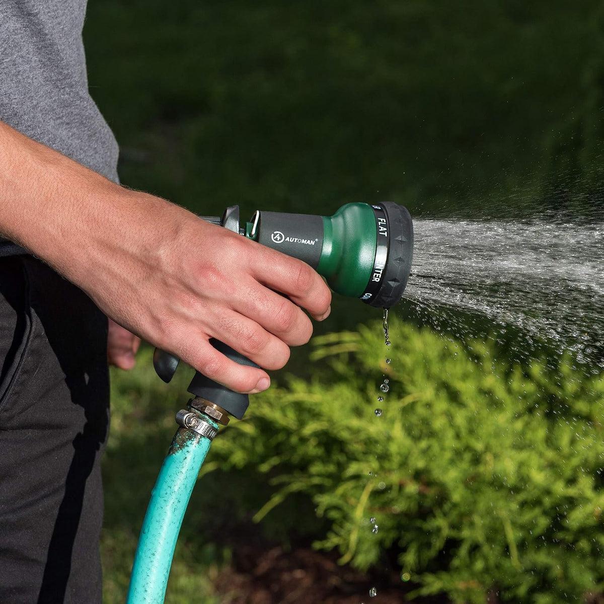 AUTOMAN Garden Hose Nozzle, Water Hose Sprayer Nozzle with 7 Adjustable Watering Patterns, Slip Resistant for Watering Plants, Lawn& Garden, Washing Cars, Cleaning, Showering Pets & Outdoor Fun. Father Jim Norris notebooks