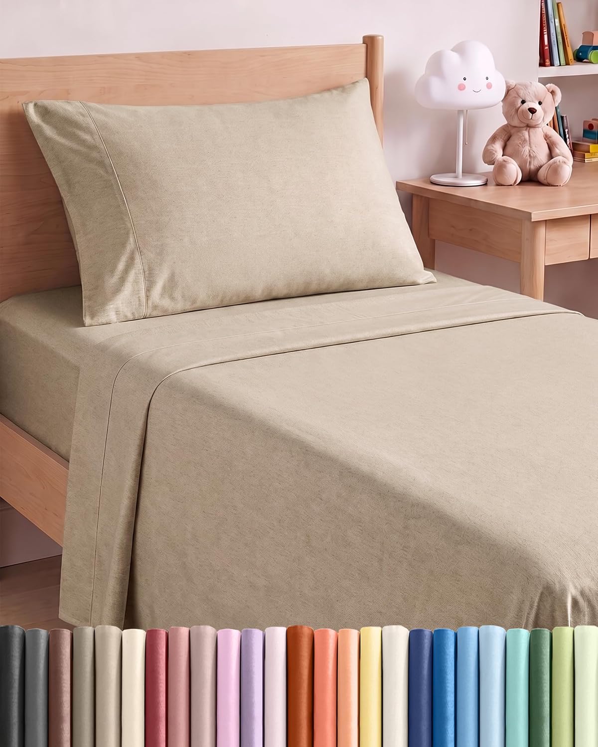 Queen Size 4 Piece Sheet Set - Breathable & Cooling Sheets - Dark Grey