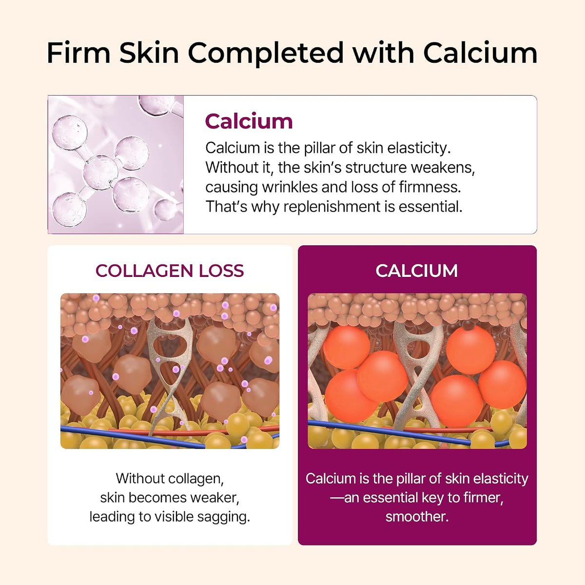 Collagen Multi Balm Stick, Calcium & Adenosine Korean Wrinkle Stick for Eye, Neck & Face,