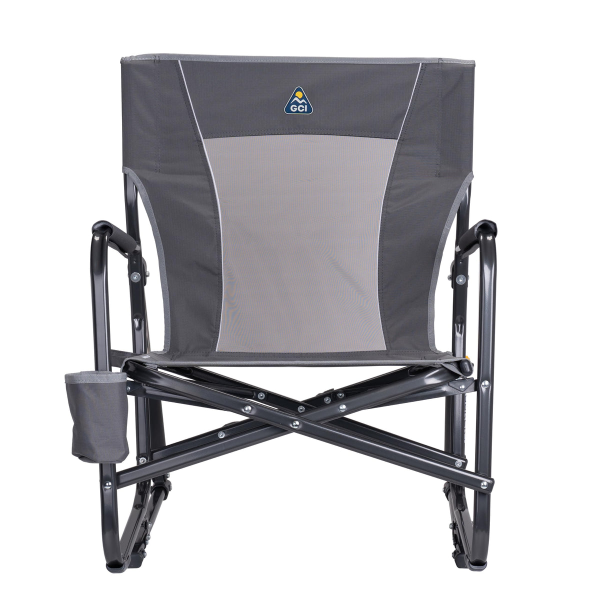 GCI Outdoor Freestyle Rocker XL with Side Table Camping Chair | Portable Folding Rocking Chair with Solid, Durable Armrests, Drink Holder & Comfortable Backrest — Black Father Jim Norris notebooks