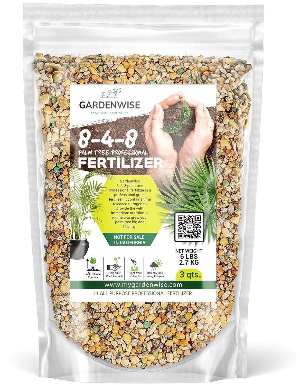 GARDENWISE 6-3-0 All-Purpose Professional Eco-Friendly Slow-Release Nitrogen Fertilizer with Iron & Calcium,Non-Burning, Enhances Soil Structure,for Indoor&Outdoor Plants,Vegetable Gardens (2 QUARTS) Father Jim Norris notebooks