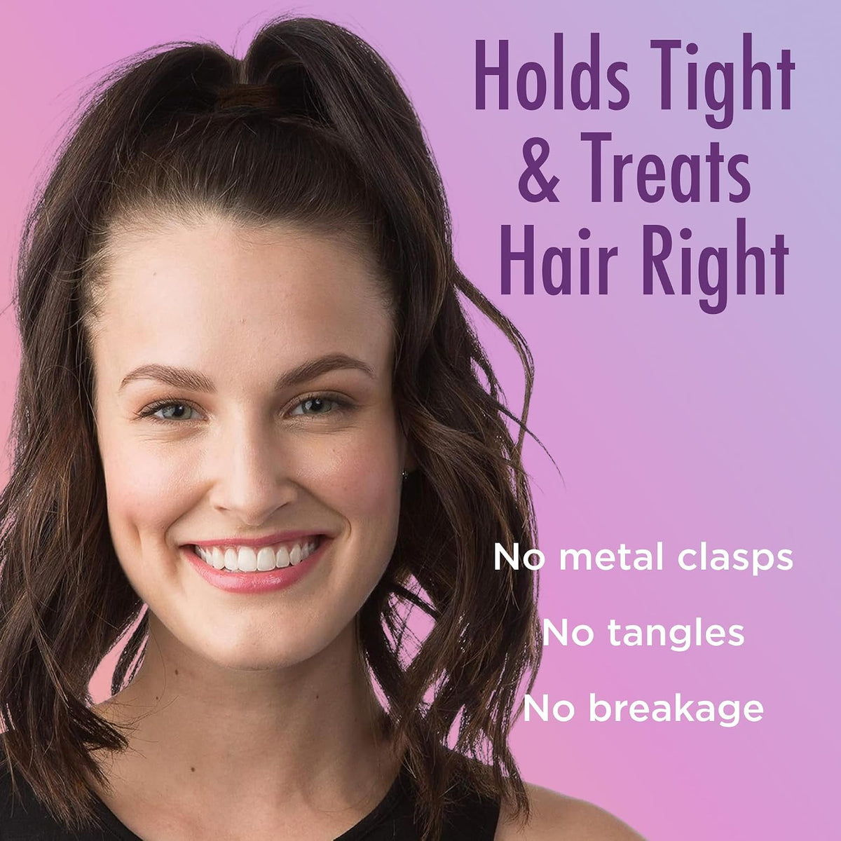 Goody Ouchless Elastic Hair Ties, 30 Ct, Brown, 4MM Rubber Bands, Pain-Free