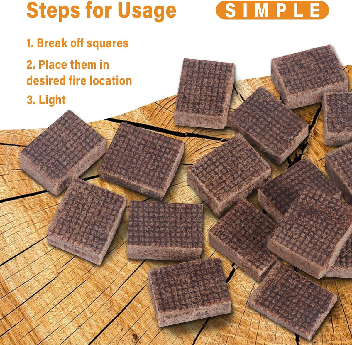 HGD Larger 32pcs Fire Starter, Natural Fire Starters for BBQ, Campfire, Fireplace, Charcoal, Wood Stove, Chimney, Fire Pit, Grill, Smoker, Indoor Outdoor Use Father Jim Norris notebooks