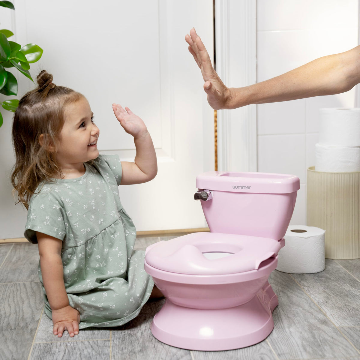 Ingenuity My Size Potty Training Toilet Kit with Sylvi Potty Training Book, Makes Learning
