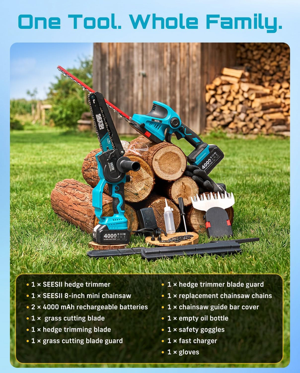 SEESII Flagship 8-Inch Cordless Mini Chainsaw, Upgraded Brushless Motor Father Jim Norris notebooks