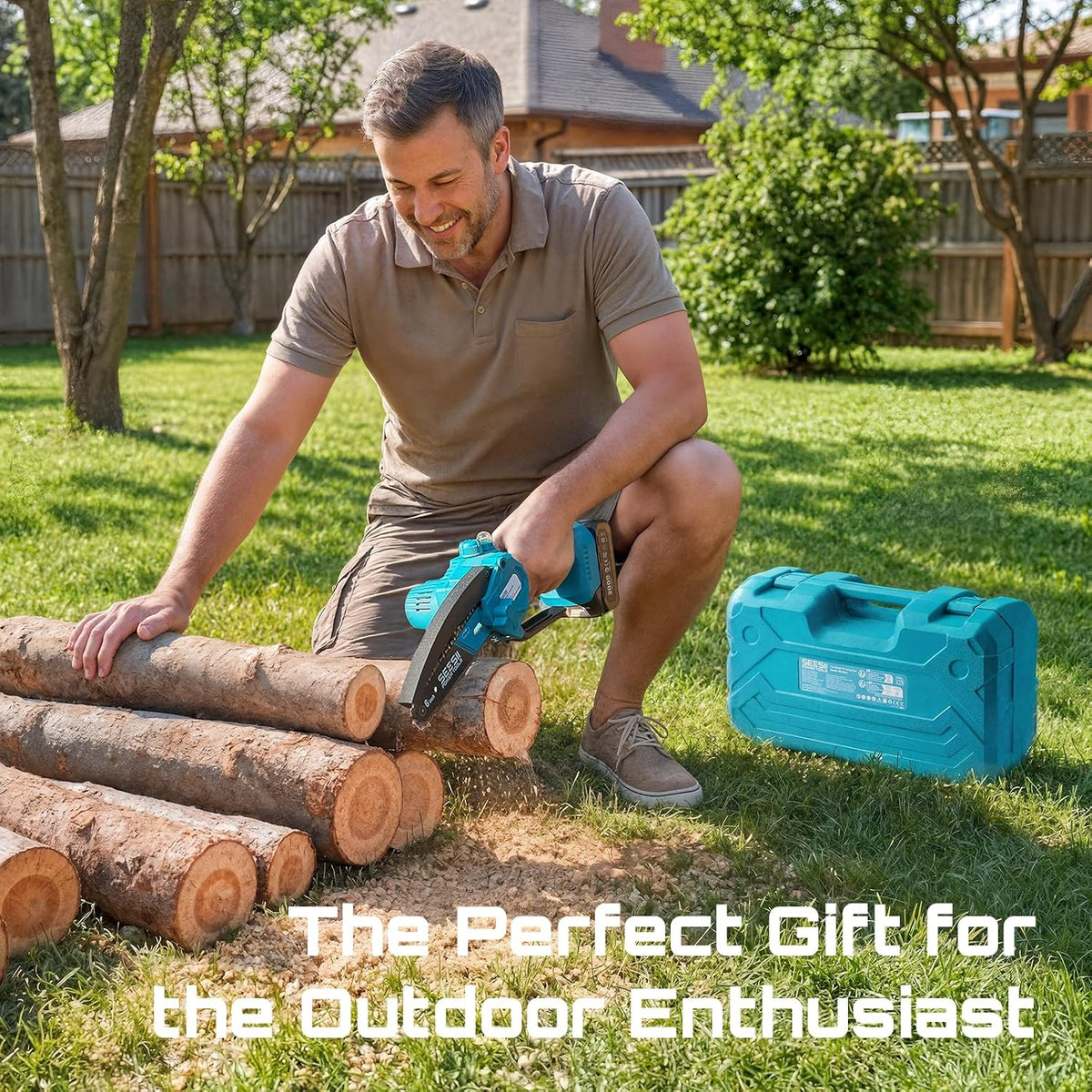 SEESII Flagship 8-Inch Cordless Mini Chainsaw, Upgraded Brushless Motor Father Jim Norris notebooks