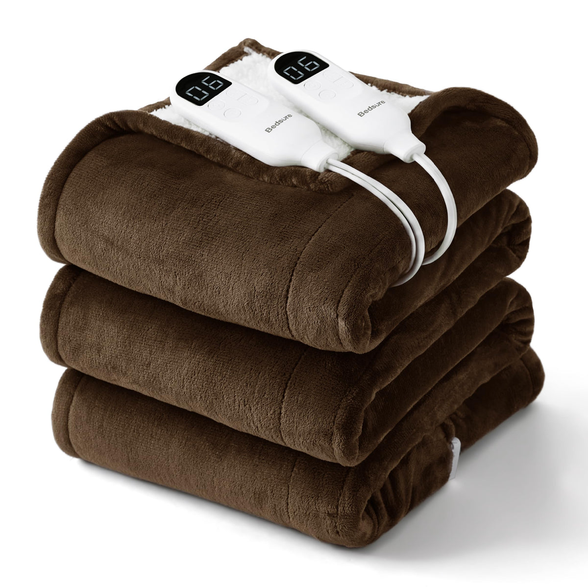 Bedsure Electric Blanket Twin with Preheat Function - Soft Flannel Heated Blanket Twin Size, Fast Heating with 6 Time Settings (Up to 10H) & 6 Heat Settings, Gifts for Grandma (62x84 inches, Grey)