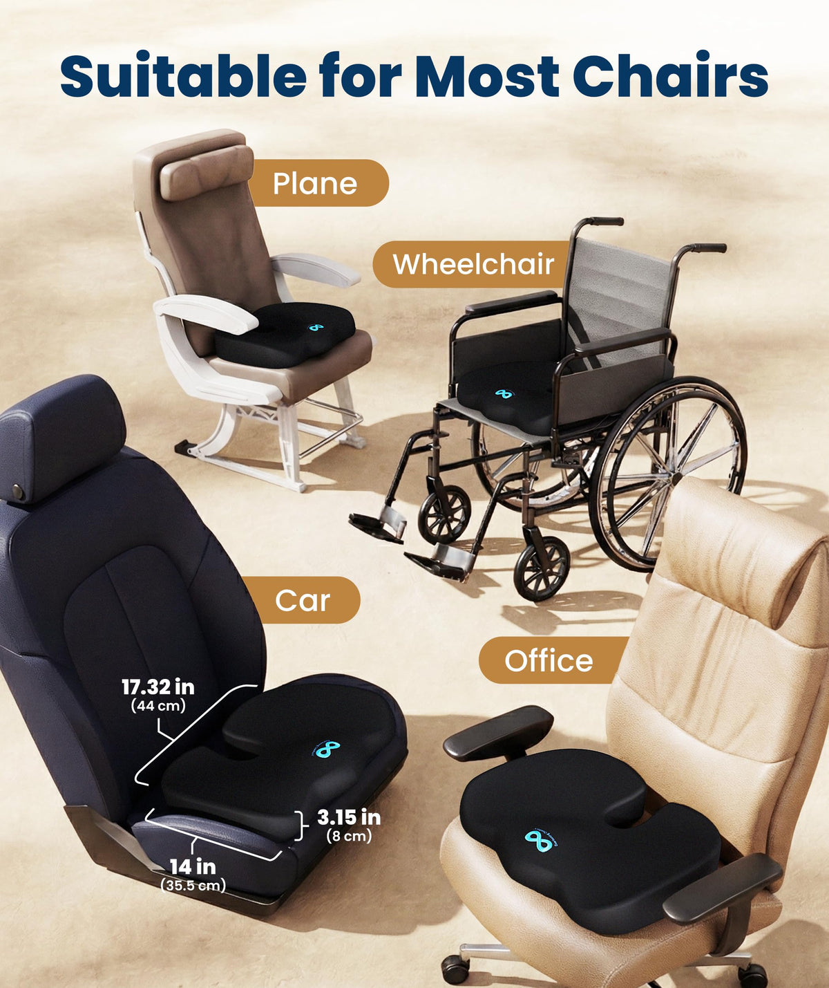 Everlasting Comfort Doctor Recommended Memory Foam Seat Cushion for Office Chairs & Car - Ergonomic Office Desk Accessories - Cushions for Tailbone Pain Relief, Sciatica (Charcoal Black, X-Large) Father Jim Norris notebooks