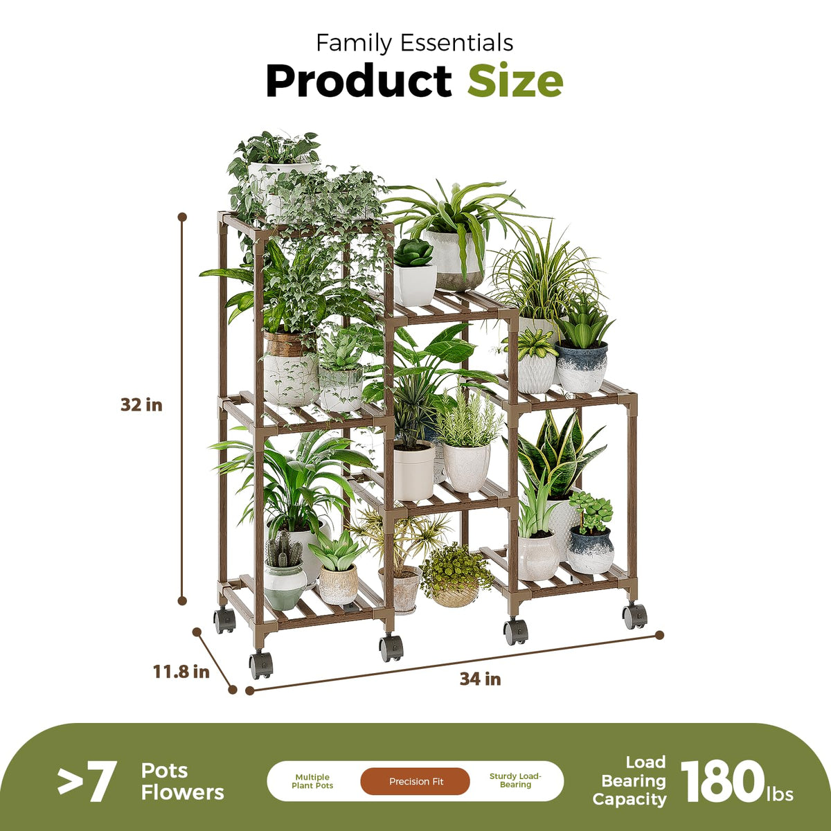 Bamworld Plant Stand Indoor with Flower Fairy Lights Battery Plant Shelf Father Jim Norris notebooks