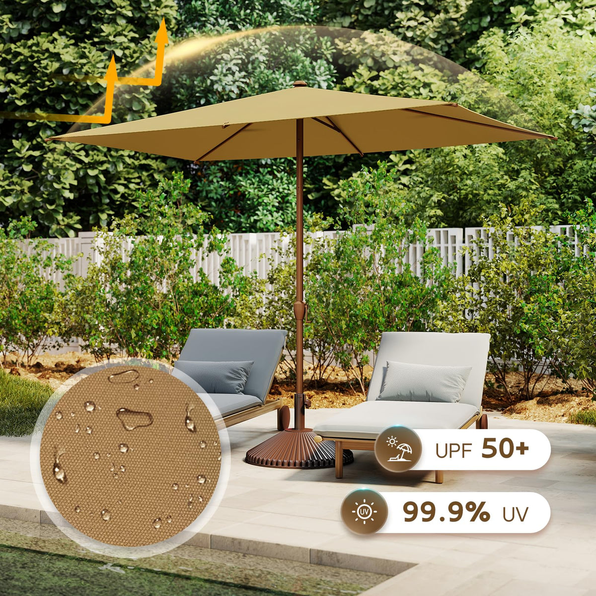 Abba Patio 7.5FT Lyon Outdoor Patio Umbrella Outdoor Table Umbrella with Push Button Tilt and Crank Market Umbrella 6 Sturdy Ribs UV Protection Waterproof for Garden Deck Backyard Pool Grey Father Jim Norris notebooks