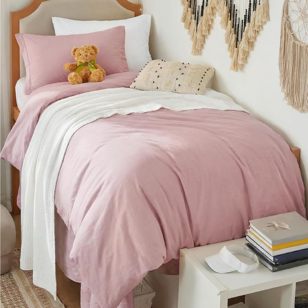 Bedsure Skipper Blue Duvet Cover Queen Size - 3 Pieces Prewashed Cotton-Like Polyester Extra Soft Bedding Set, Includes 1 Duvet Cover 90x90 Inches with Zipper Closure & 2 Pillow Shams, No Comforter