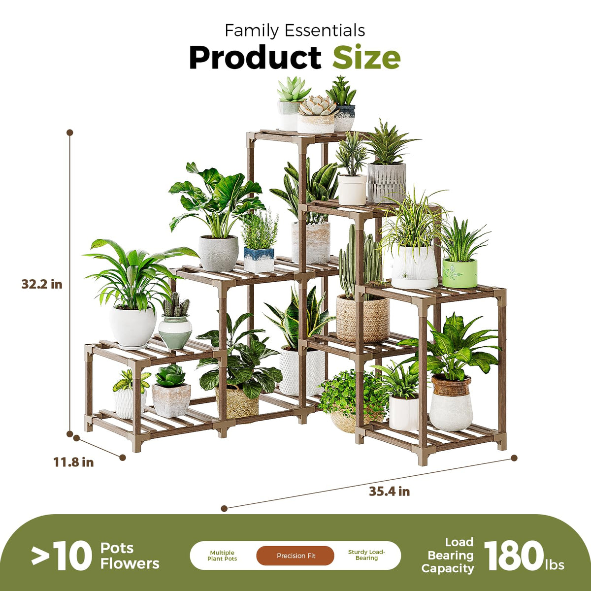 Bamworld Plant Stand Indoor with Flower Fairy Lights Battery Plant Shelf Father Jim Norris notebooks