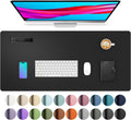 Aothia Non-Slip Waterproof PU Leather Desk Pad Protector for Mouse, Writing Desk, Office, Home, Laptop Blotter, 23.6" x 13.7", Black Father Jim Norris notebooks