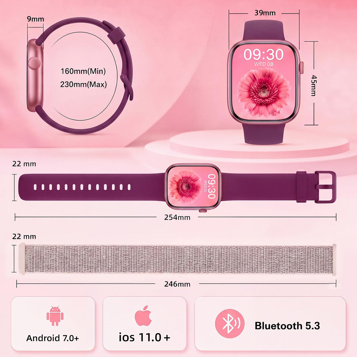 Smart Watch for Women, 1.83"HD Fitness Trackers with Answer/Calls, 2 Bands Father Jim Norris notebooks