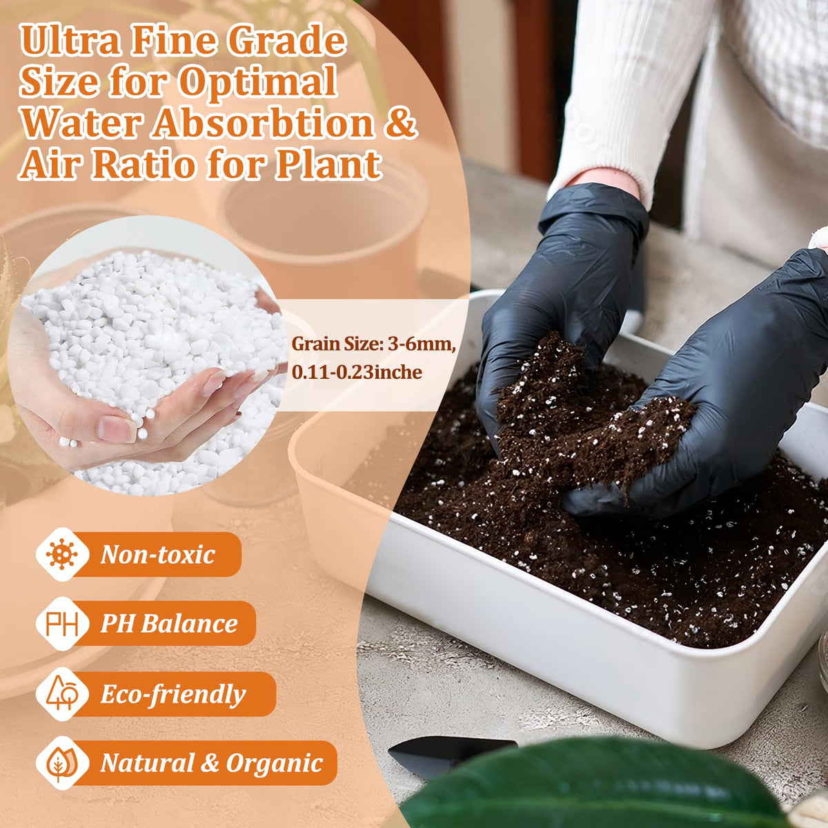 Legigo 4 Quarts Organic Perlite for Plants Indoor, Soil Mix Amendment Father Jim Norris notebooks