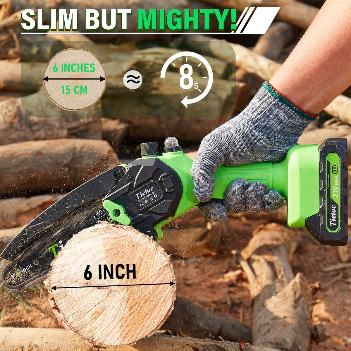 TIETOC 2-in-1 Brushless Pole Saw for Tree Trimming – 8" Mini Electric Chainsaw with 2×4000mAh Batteries, Auto Oiling, Tool-Free Adjustment,Cordless Battery Powered Saw for Home Garden Branch Cutting Father Jim Norris notebooks