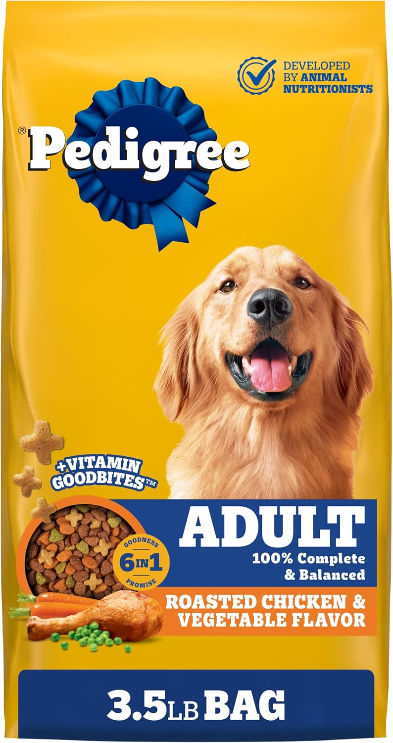 Pedigree Adult Complete Nutrition Dry Dog Food, Steak & Vegetable, 18 lb