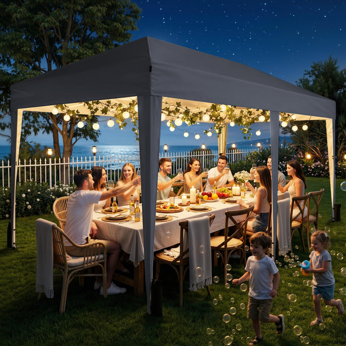 10x10 Pop Up Canopy Tent with One-Push Center Lock,Dark Gray Father Jim Norris notebooks