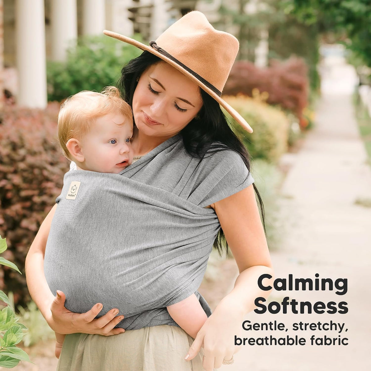 KeaBabies Baby Wrap Carrier, All in 1 Original Baby Carrier, Trendy Black