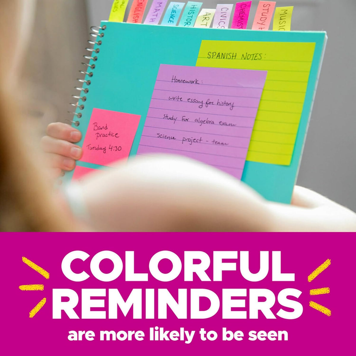 Post-it Super Sticky Notes, 3 x 3 in, Supernova Neons, 24 Pads Father Jim Norris notebooks