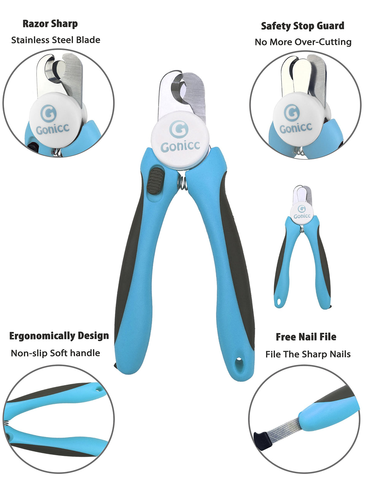 gonicc Professional Dog & Cat, Small Animals Nail Clippers & Trimmers