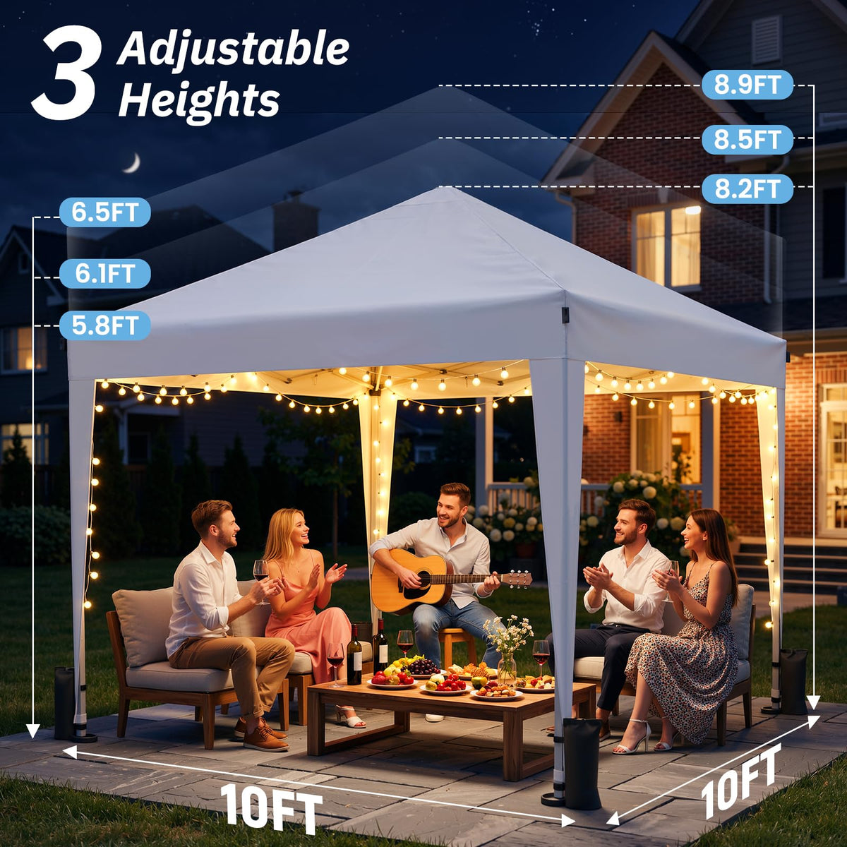 10x10 Pop Up Canopy Tent with One-Push Center Lock,Dark Gray Father Jim Norris notebooks