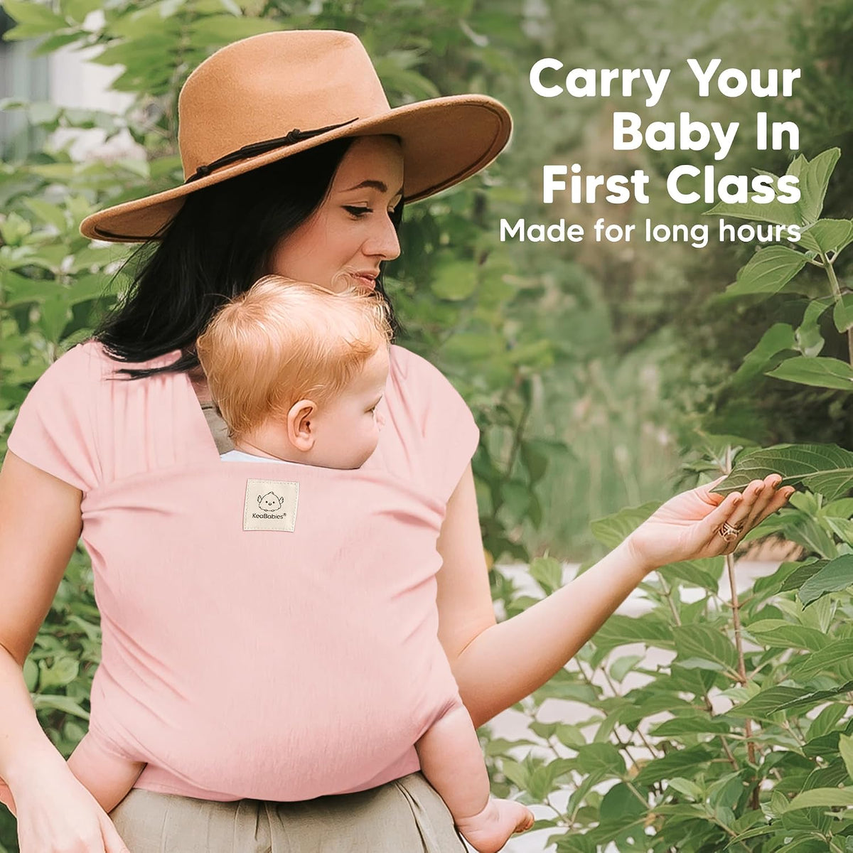 KeaBabies Baby Wrap Carrier, All in 1 Original Baby Carrier, Trendy Black