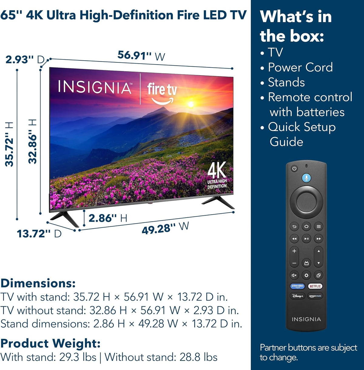 Insignia 65" Class F50 Series LED 4K UHD Smart Fire TV, Voice Remote with Alexa, Stream Live TV Without Cable Father Jim Norris notebooks