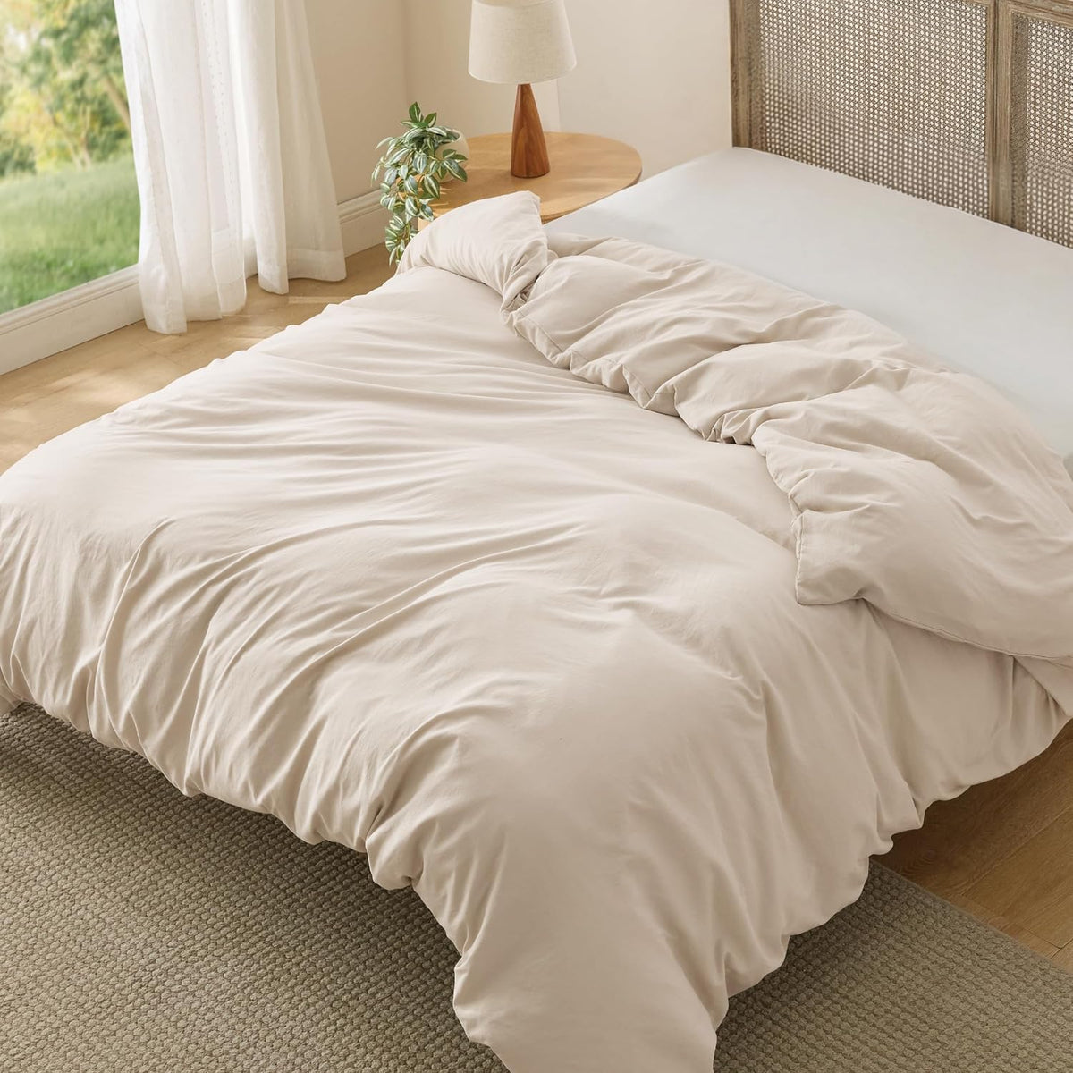 Bedsure Skipper Blue Duvet Cover Queen Size - 3 Pieces Prewashed Cotton-Like Polyester Extra Soft Bedding Set, Includes 1 Duvet Cover 90x90 Inches with Zipper Closure & 2 Pillow Shams, No Comforter