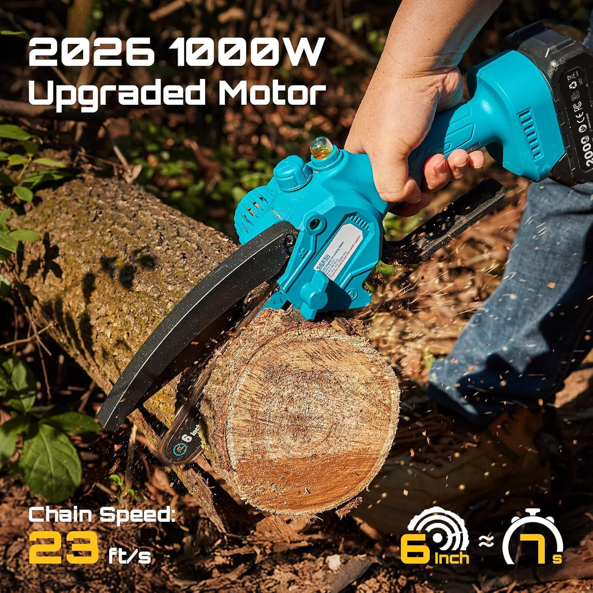SEESII Flagship 8-Inch Cordless Mini Chainsaw, Upgraded Brushless Motor Father Jim Norris notebooks