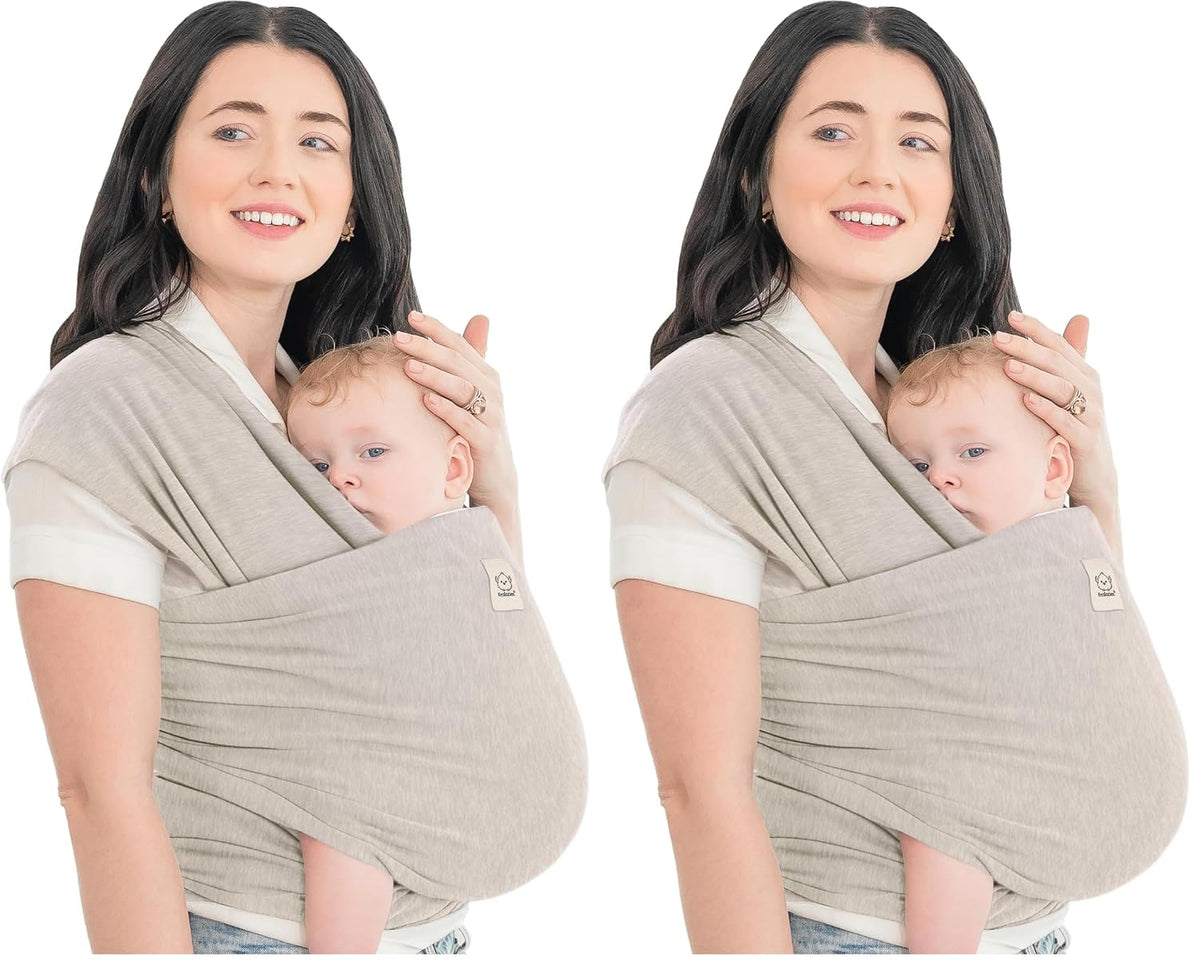 KeaBabies Baby Wrap Carrier, All in 1 Original Baby Carrier, Trendy Black