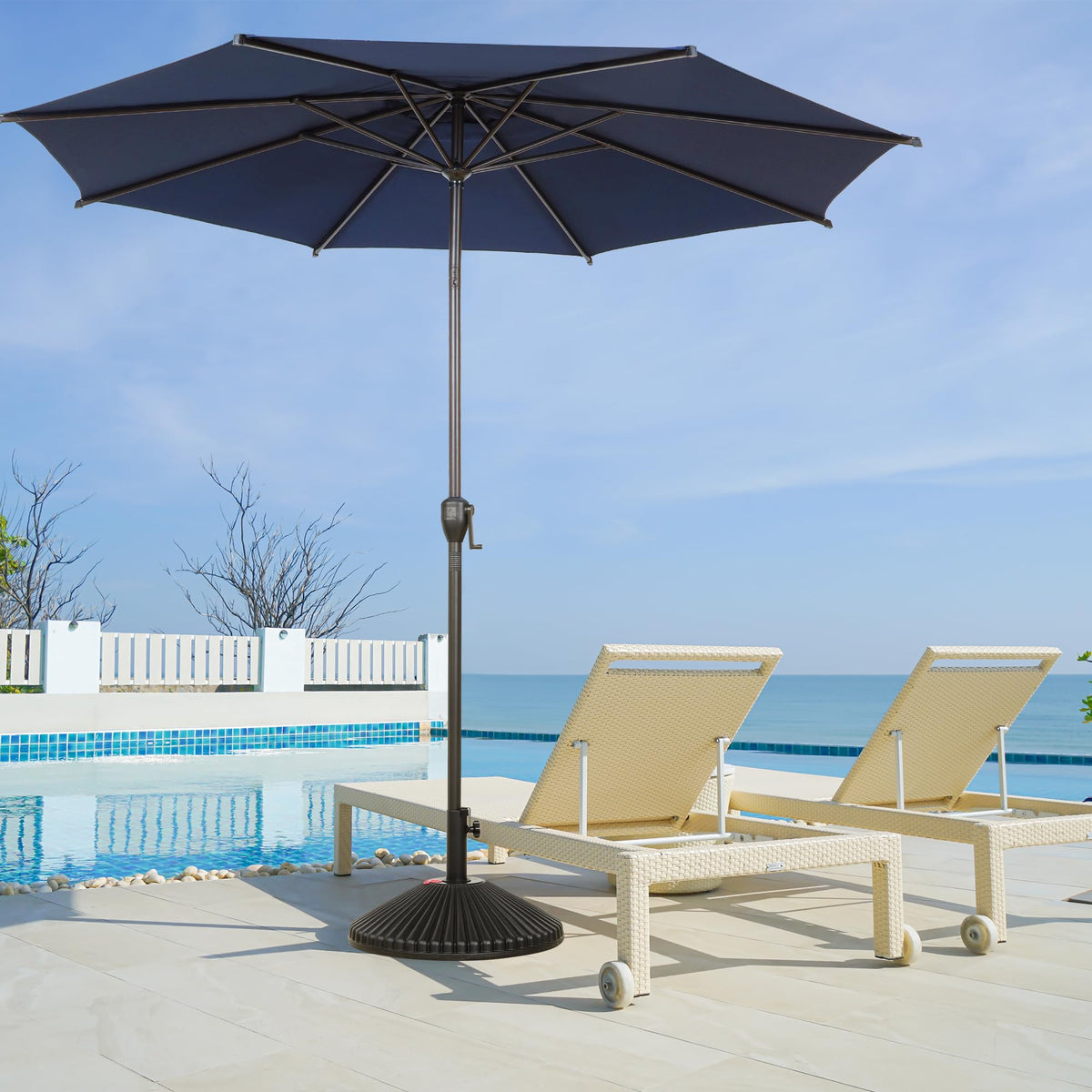 Abba Patio 7.5FT Lyon Outdoor Patio Umbrella Outdoor Table Umbrella with Push Button Tilt and Crank Market Umbrella 6 Sturdy Ribs UV Protection Waterproof for Garden Deck Backyard Pool Grey Father Jim Norris notebooks