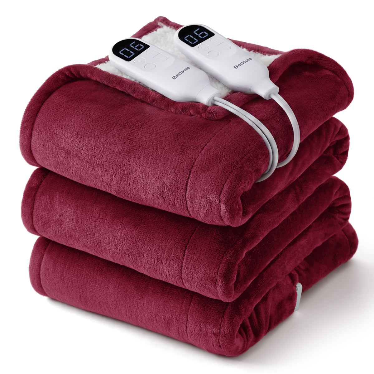 Bedsure Electric Blanket Twin with Preheat Function - Soft Flannel Heated Blanket Twin Size, Fast Heating with 6 Time Settings (Up to 10H) & 6 Heat Settings, Gifts for Grandma (62x84 inches, Grey)