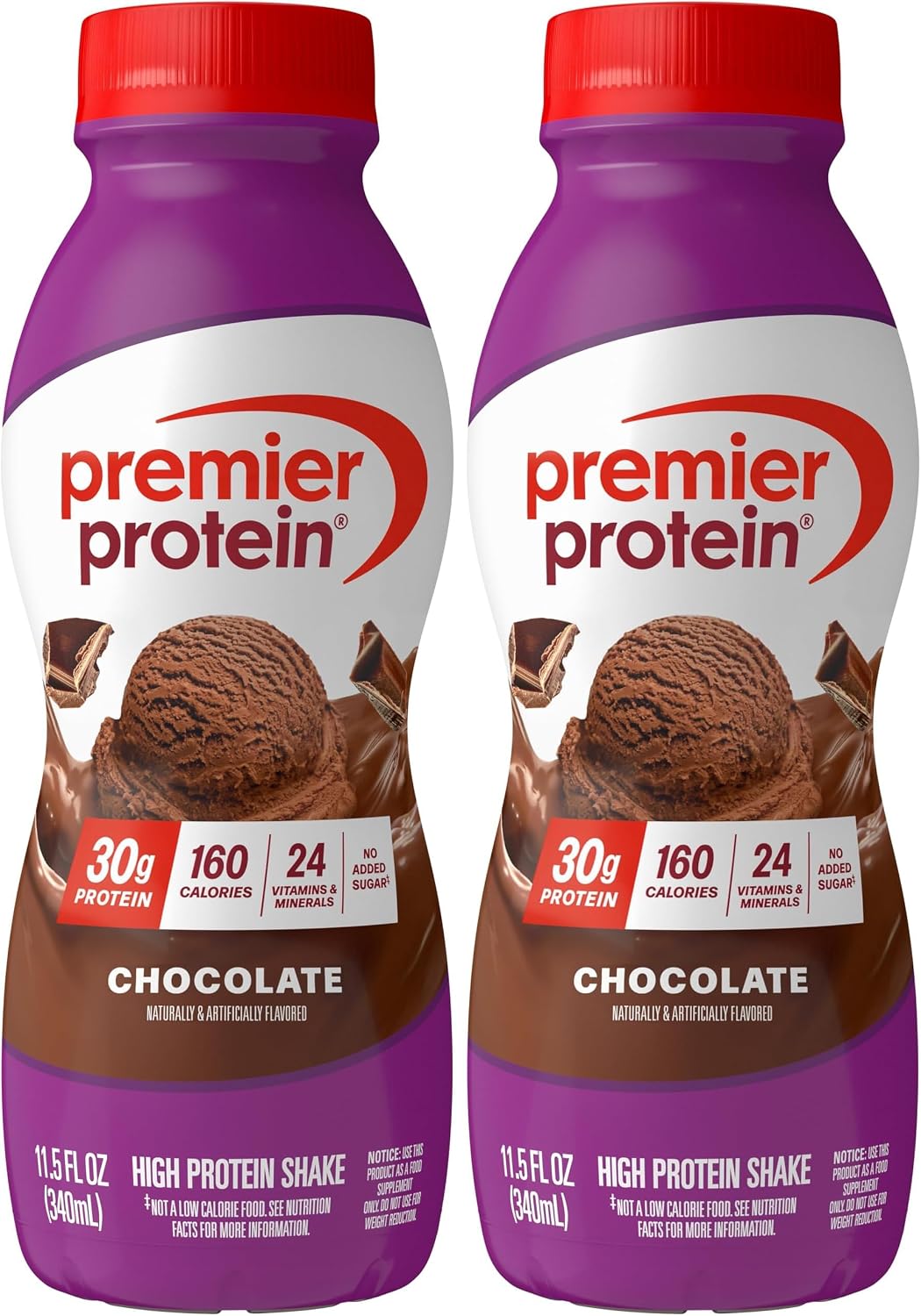 Premier Protein 30g High Protein Shake, Chocolate, 12 Pack