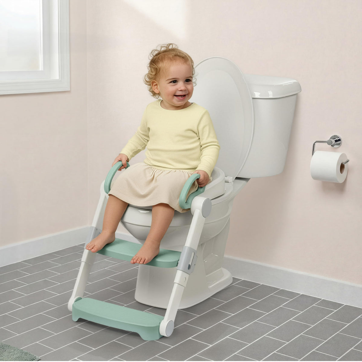 Ingenuity My Size Potty Training Toilet Kit with Sylvi Potty Training Book, Makes Learning