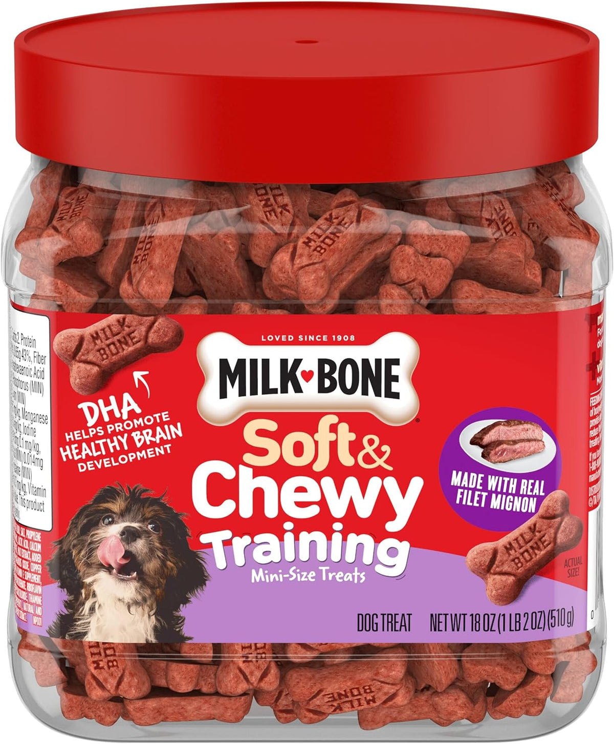 Milk-Bone Soft & Chewy Dog Treats, 25 Oz. Canister