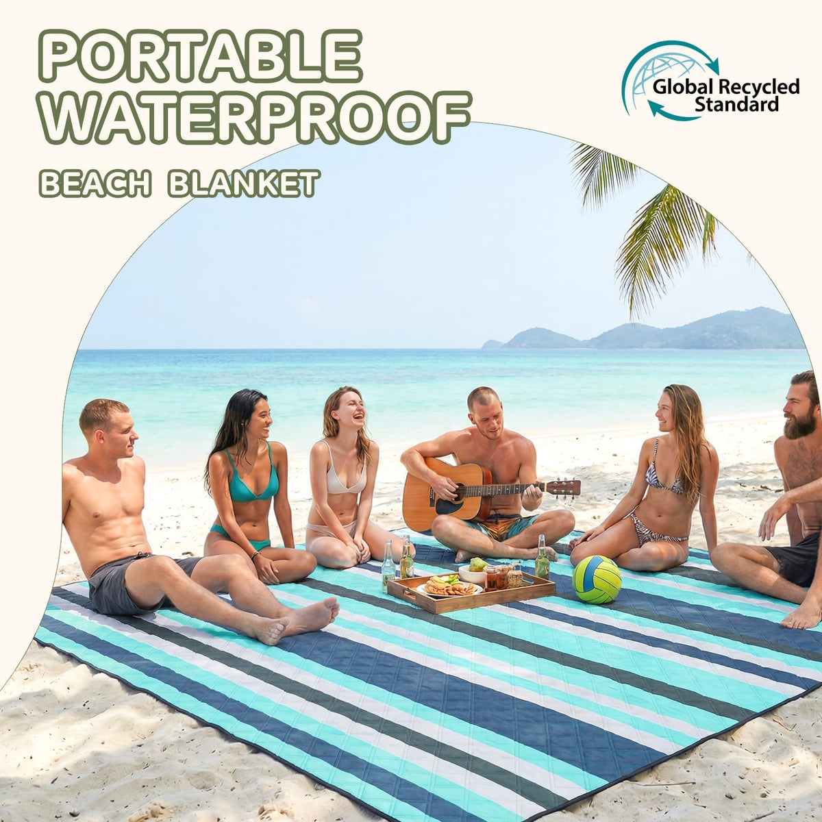 Genovega Waterproof Beach Blanket Picnic Outdoor Mat Rug Extra Large Portable Umbrella Wagon Folding Pop Tent Sun Shelter Shade Canopy Ball Cart Cool Cabana Anchor Fan Mesh Bag Tote Toallas Manta Father Jim Norris notebooks