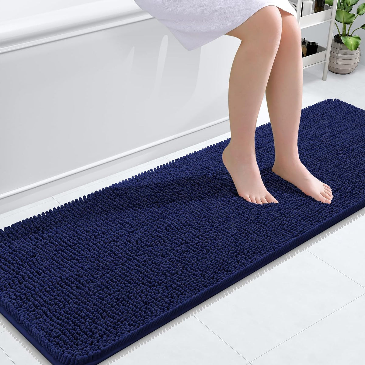 OLANLY Toilet Rugs U-Shaped 20x20,, Soft Absorbent Chenille Contour Rugs