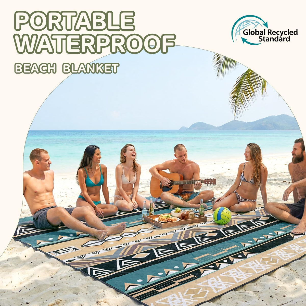 Genovega Waterproof Beach Blanket Picnic Outdoor Mat Rug Extra Large Portable Umbrella Wagon Folding Pop Tent Sun Shelter Shade Canopy Ball Cart Cool Cabana Anchor Fan Mesh Bag Tote Toallas Manta Father Jim Norris notebooks