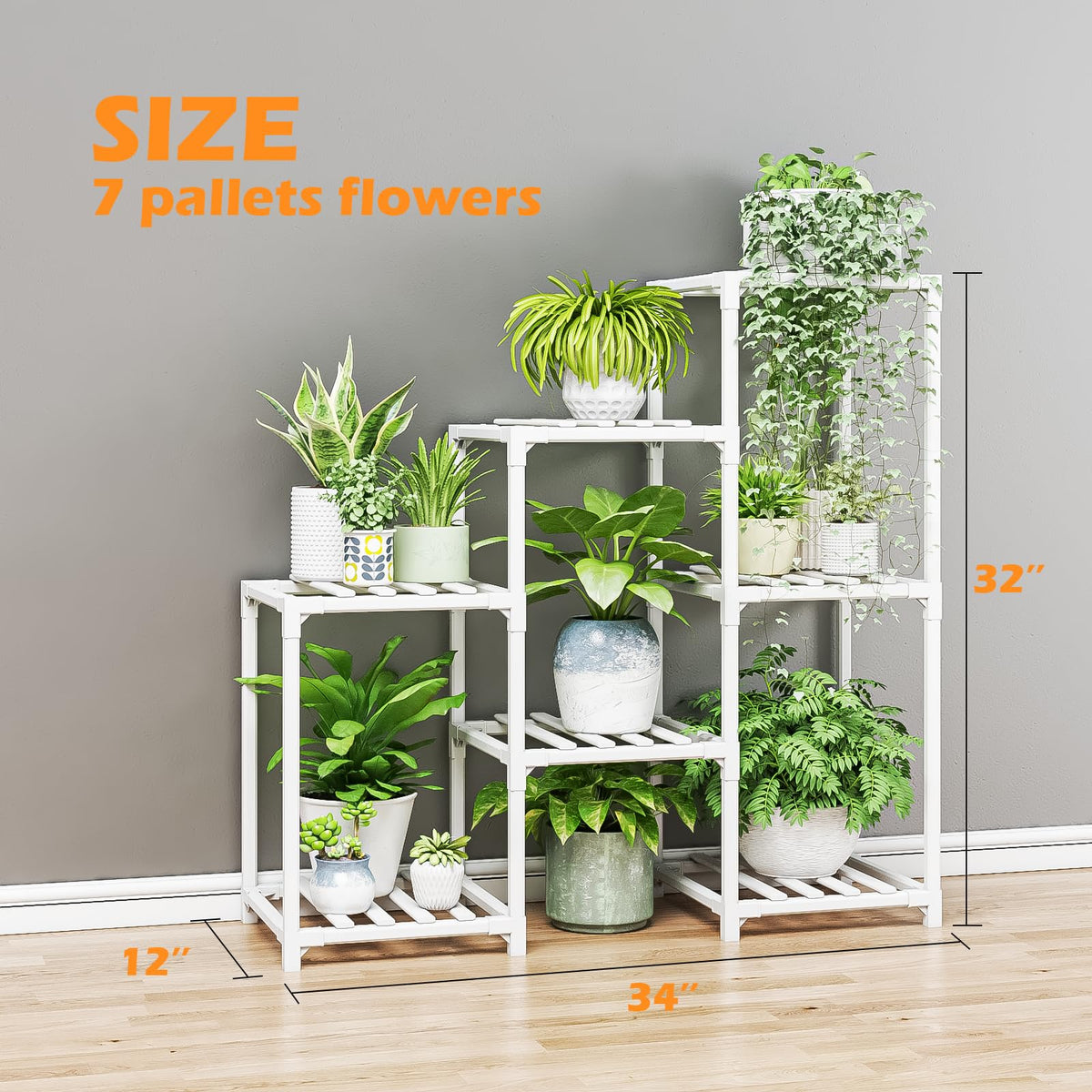 Bamworld Plant Stand Indoor with Flower Fairy Lights Battery Plant Shelf Father Jim Norris notebooks