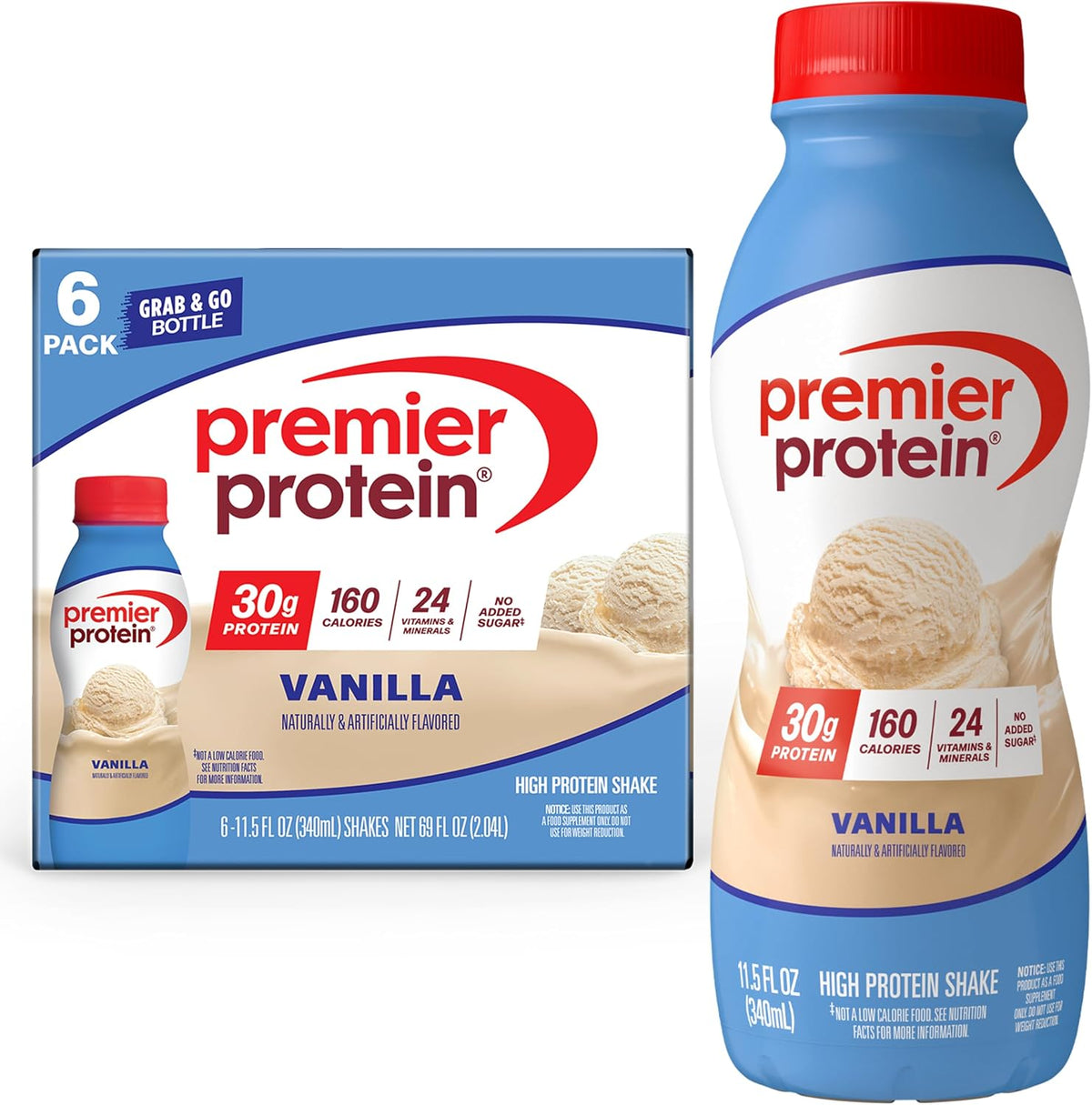 Premier Protein 30g High Protein Shake, Chocolate, 12 Pack