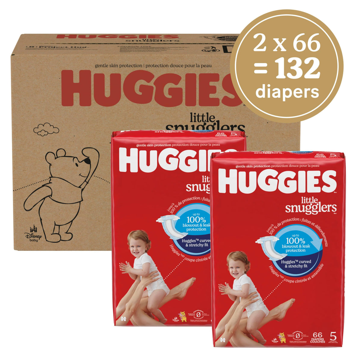 Huggies Little Snugglers Newborn Diapers, 144 Count